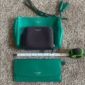 Coach leather wristlet and wallets